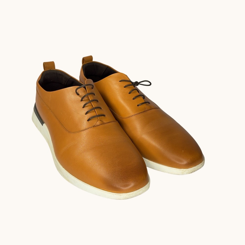 Wolf & Shepherd Crossover Derby Honey Brown Leather Shoes Mens 14 M Portugal
